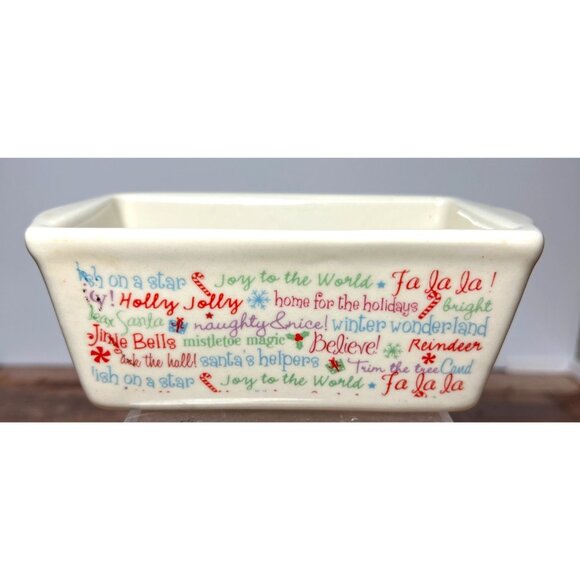 Nantucket Mini Holiday-Themed Ceramic Rectangular Baking Dish - Picture 1 of 4